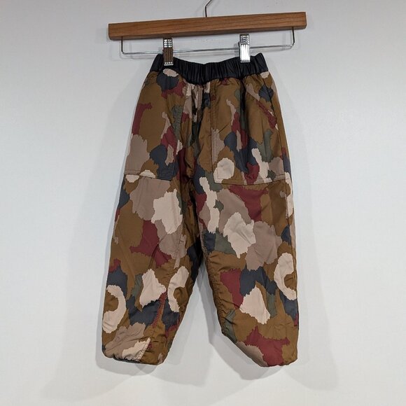 Patagonia Reversible Sherpa Camouflage Tribbles Pants Brown Size 3T - Picture 2 of 4
